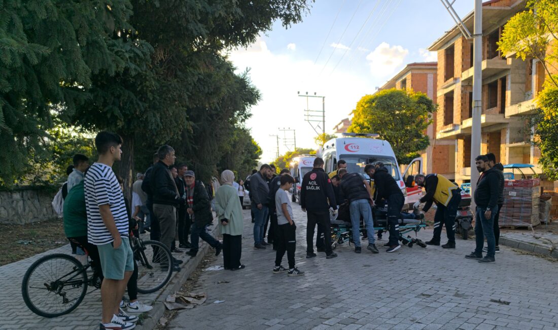 Afyonkarahisar'da kontrolden çıkarak yol kenarında kaldırıma çarpıp ardından yere düşen